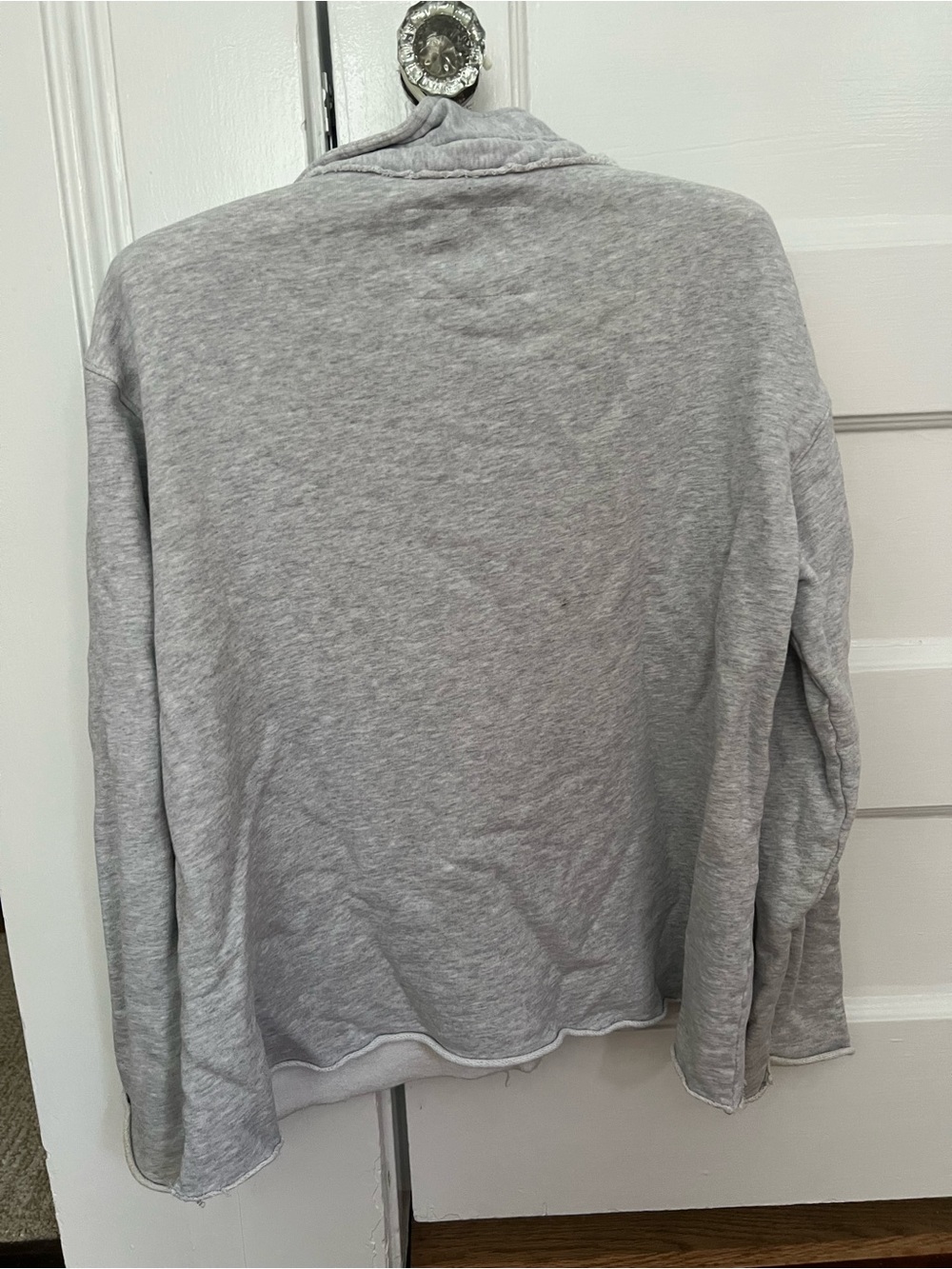 Frank & Eileen Women’s Heather Gray V‑Neck Polo Pullover - Picture 2 of 2